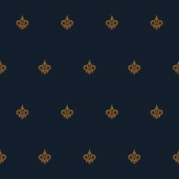 Vector seamless pattern. Modern stylish texture design in Victorian style Stock Illustration