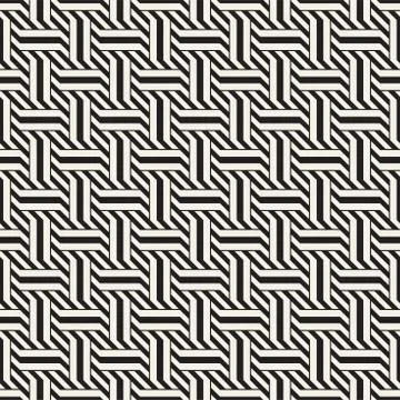 Vector Seamless Pattern. Modern Stylish Interlacing Lines Texture. Geometric Stock Illustration