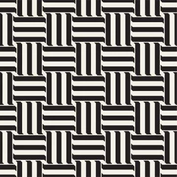 Vector Seamless Pattern. Modern Stylish Interlacing Lines Texture. Geometric Stock Illustration