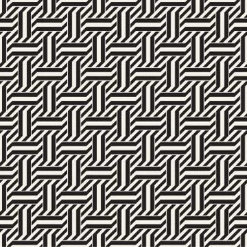 Vector Seamless Pattern. Modern Stylish Interlacing Lines Texture. Geometric Stock Illustration