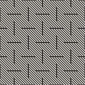 Vector Seamless Pattern. Modern Stylish Interlacing Lines Texture. Geometri.. Stock Illustration