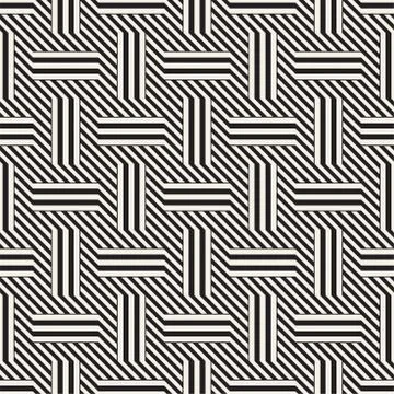Vector Seamless Pattern. Modern Stylish Interlacing Lines Texture. Geometri.. Stock Illustration