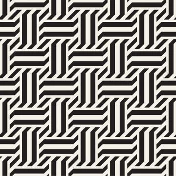 Vector Seamless Pattern. Modern Stylish Interlacing Lines Texture. Geometri.. Stock Illustration