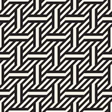 Vector Seamless Pattern. Modern Stylish Interlacing Lines Texture. Geometri.. Stock Illustration