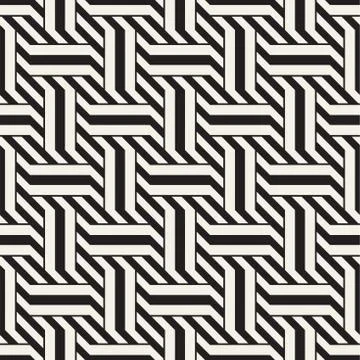 Vector Seamless Pattern. Modern Stylish Interlacing Lines Texture. Geometri.. Illustrazione stock