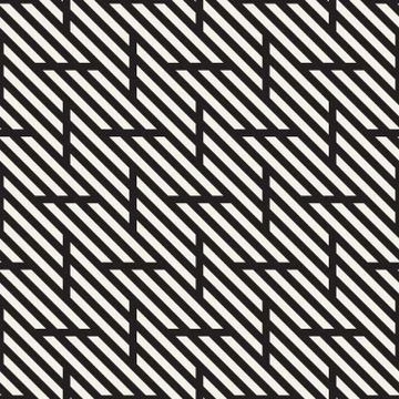 Vector Seamless Pattern. Modern Stylish Interlacing Lines Texture. Geometri.. Stock Illustration