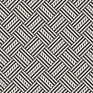 Vector Seamless Pattern. Modern Stylish Interlacing Lines Texture. Geometri.. Stock Illustration
