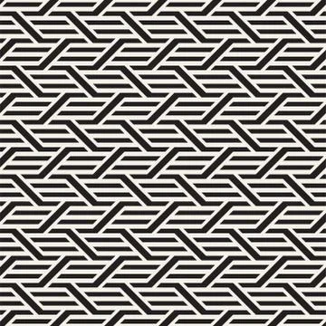 Vector Seamless Pattern. Modern Stylish Interlacing Lines Texture. Geometri.. 스톡 일러스트
