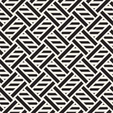 Vector Seamless Pattern. Modern Stylish Interlacing Lines Texture. Geometri.. Illustrazione stock