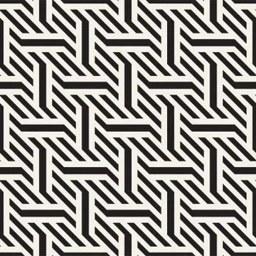 Vector Seamless Pattern. Modern Stylish Interlacing Lines Texture. Geometri.. Illustrazione stock