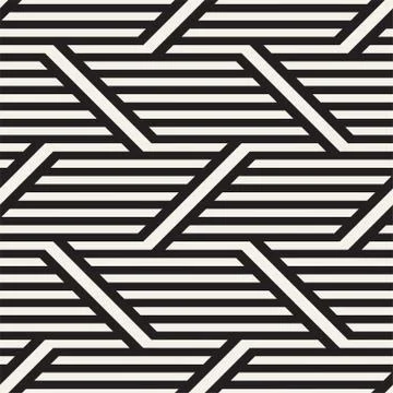 Vector Seamless Pattern. Modern Stylish Interlacing Lines Texture. Geometri.. Stock Illustration