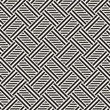 Vector Seamless Pattern. Modern Stylish Interlacing Lines Texture. Geometri.. Stock Illustration