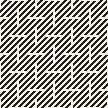 Vector Seamless Pattern. Modern Stylish Interlacing Lines Texture. Geometri.. Stock Illustration