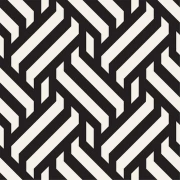 Vector Seamless Pattern. Modern Stylish Interlacing Lines Texture. Geometri.. Stock Illustration