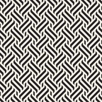 Vector Seamless Pattern. Modern Stylish Interlacing Lines Texture. Geometri.. Illustrazione stock
