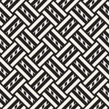 Vector Seamless Pattern. Modern Stylish Interlacing Lines Texture. Geometri.. 스톡 일러스트