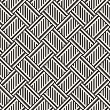 Vector Seamless Pattern. Modern Stylish Interlacing Lines Texture. Geometri.. Stock Illustration