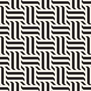 Vector Seamless Pattern. Modern Stylish Interlacing Lines Texture. Geometri.. Stock Illustration