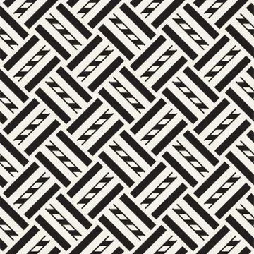 Vector Seamless Pattern. Modern Stylish Interlacing Lines Texture. Geometri.. Stock Illustration