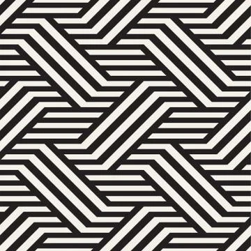 Vector Seamless Pattern. Modern Stylish Interlacing Lines Texture. Geometri.. Stock Illustration