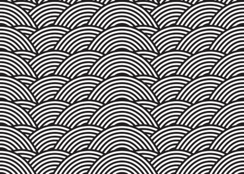 Vector seamless pattern. Modern stylish texture. Geometric striped ornament.. Stock Illustration