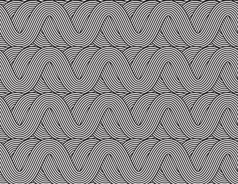 Vector seamless pattern. Modern stylish texture. Geometric striped ornament.. Stock Illustration