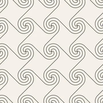 Vector seamless pattern. Modern stylish abstract texture. Repeating wavy Illustrazione stock