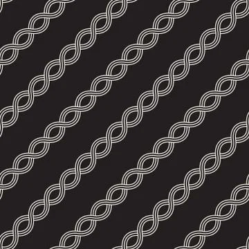Vector seamless pattern. Modern stylish abstract texture. Repeating wavy Illustrazione stock