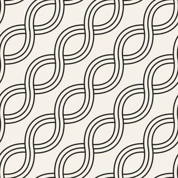 Vector seamless pattern. Modern stylish abstract texture. Repeating wavy Illustrazione stock
