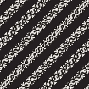 Vector seamless pattern. Modern stylish abstract texture. Repeating wavy Stock Illustration