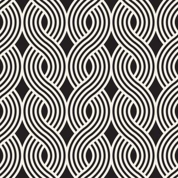 Vector seamless pattern. Modern stylish abstract texture. Repeating wavy Illustrazione stock