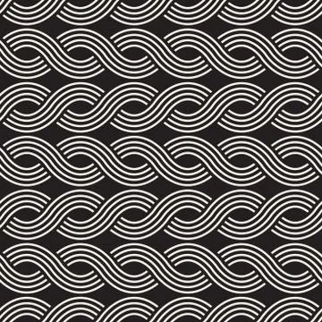 Vector seamless pattern. Modern stylish abstract texture. Repeating wavy Stock Illustration