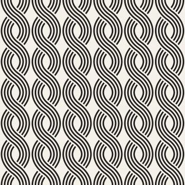 Vector seamless pattern. Modern stylish abstract texture. Repeating wavy Illustrazione stock