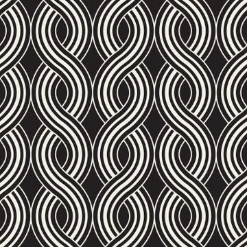 Vector seamless pattern. Modern stylish abstract texture. Repeating wavy Stock Illustration