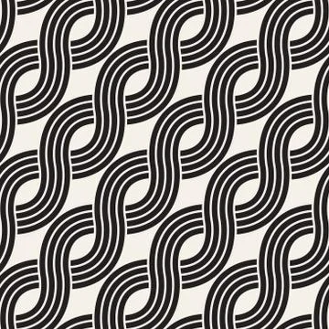 Vector seamless pattern. Modern stylish abstract texture. Repeating wavy Stock Illustration