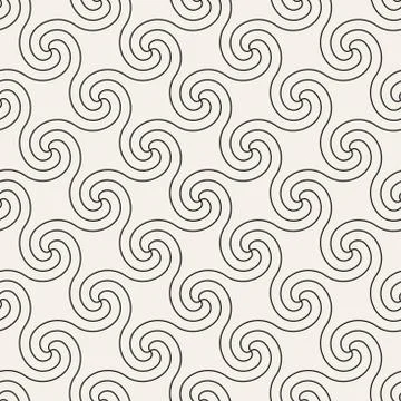 Vector seamless pattern. Modern stylish abstract texture. Repeating wavy Stock Illustration