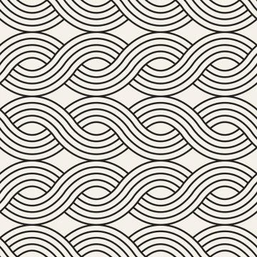 Vector seamless pattern. Modern stylish abstract texture. Repeating wavy Stock Illustration