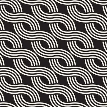 Vector seamless pattern. Modern stylish abstract texture. Repeating wavy Stock Illustration
