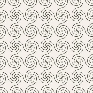 Vector seamless pattern. Modern stylish abstract texture. Repeating wavy Illustrazione stock