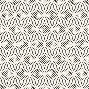 Vector seamless pattern. Modern stylish abstract texture. Repeating wavy Illustrazione stock