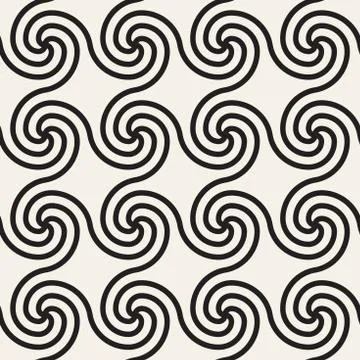 Vector seamless pattern. Modern stylish abstract texture. Repeating wavy geom Stock Illustration