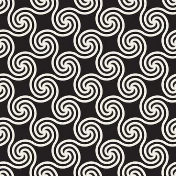 Vector seamless pattern. Modern stylish abstract texture. Repeating wavy geom Stock Illustration