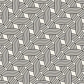 Vector seamless pattern. Modern stylish abstract texture. Repeating wavy Illustrazione stock