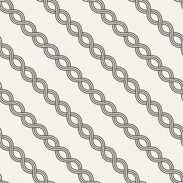 Vector seamless pattern. Modern stylish abstract texture. Repeating wavy Stock Illustration