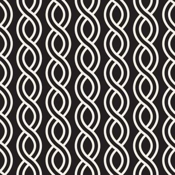 Vector seamless pattern. Modern stylish abstract texture. Repeating wavy Illustrazione stock