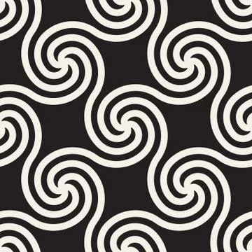 Vector seamless pattern. Modern stylish abstract texture. Repeating wavy Stock Illustration
