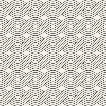 Vector seamless pattern. Modern stylish abstract texture. Repeating wavy Stock Illustration