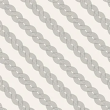 Vector seamless pattern. Modern stylish abstract texture. Repeating wavy Stock Illustration