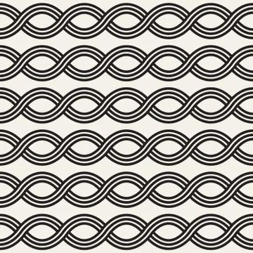 Vector seamless pattern. Modern stylish abstract texture. Repeating wavy Illustrazione stock