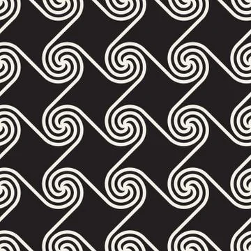 Vector seamless pattern. Modern stylish abstract texture. Repeating wavy Illustrazione stock
